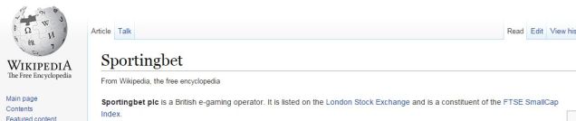 sportingbet informationen - wikipedia
