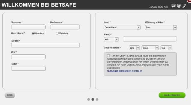 Betsafe Anmeldung 2