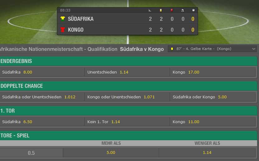 Live Wetten bei bet365.
