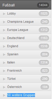 Buchmacher Tipico bietet eine riesige Auswahl an Fußballwetten.