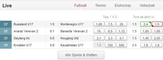 arbitrage wetten Tipico Livewetten