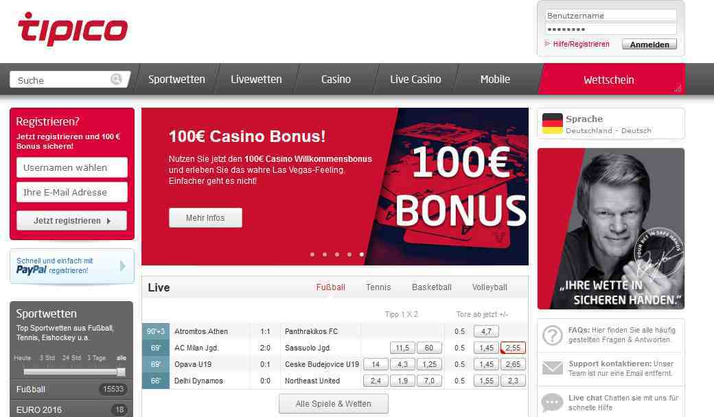 Deutsche SportwettenAnbieter - Tipico