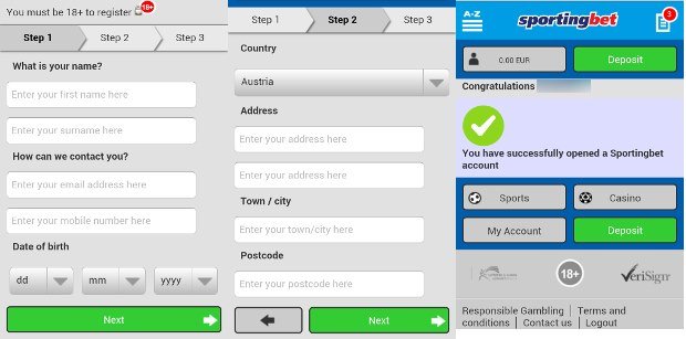 sportingbet app Anmeldung