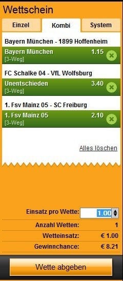 Bet3000 Erfahrungen - Wettschein