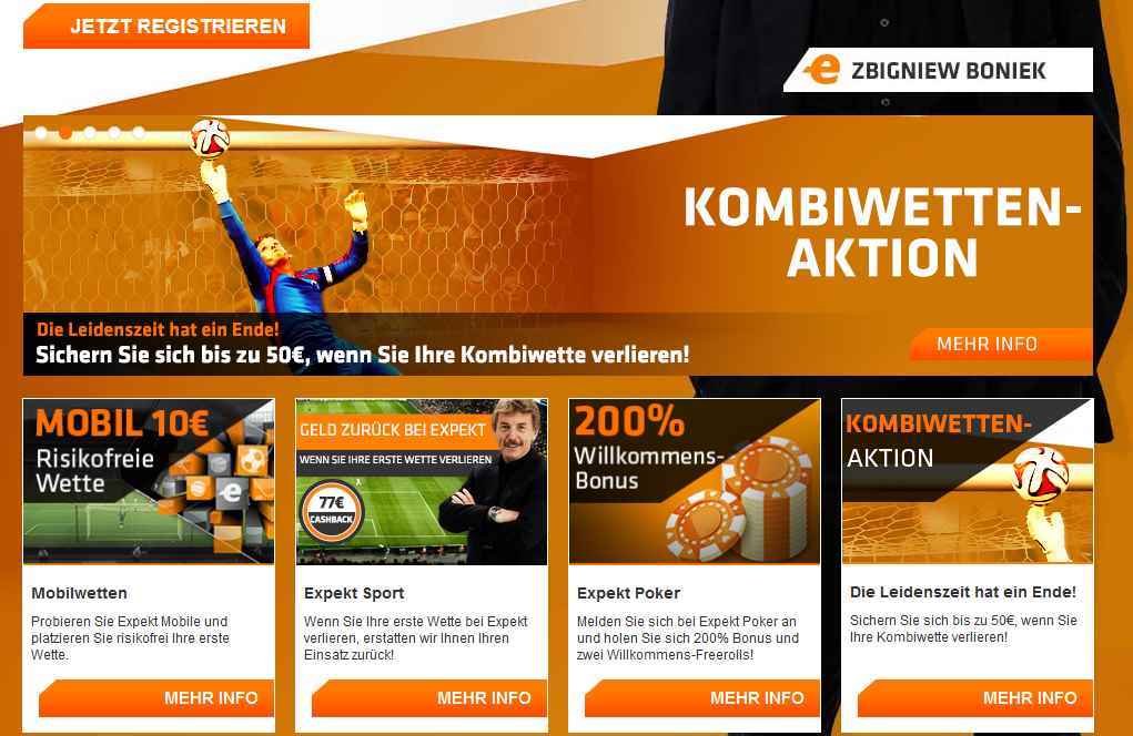 Expekt Erfahrungen - Webseite