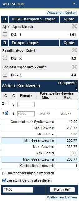 Goldbet Erfahrungen - Wettschein