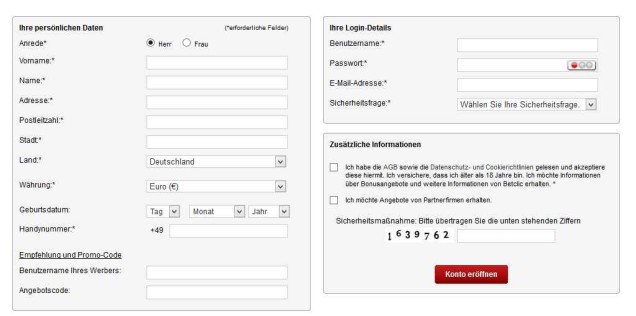 Betclic Informationen - Anmeldung