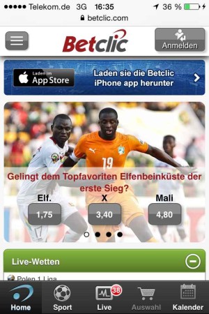 Betclic Informationen - mobil