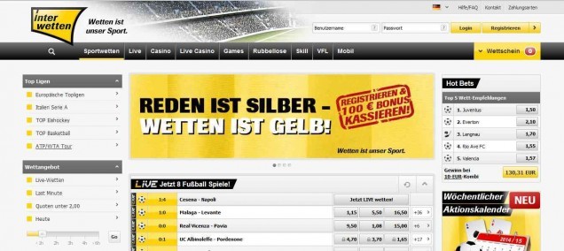 Interwetten Erfahrungen - Webseite