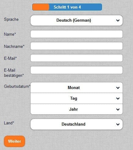 Pinnacle Sports App - Anmeldung