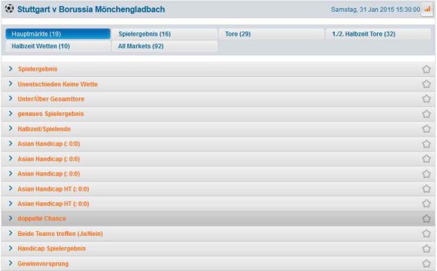 Winner Informationen - Wettangebot