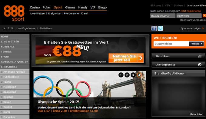 888Sport Informationen - Header