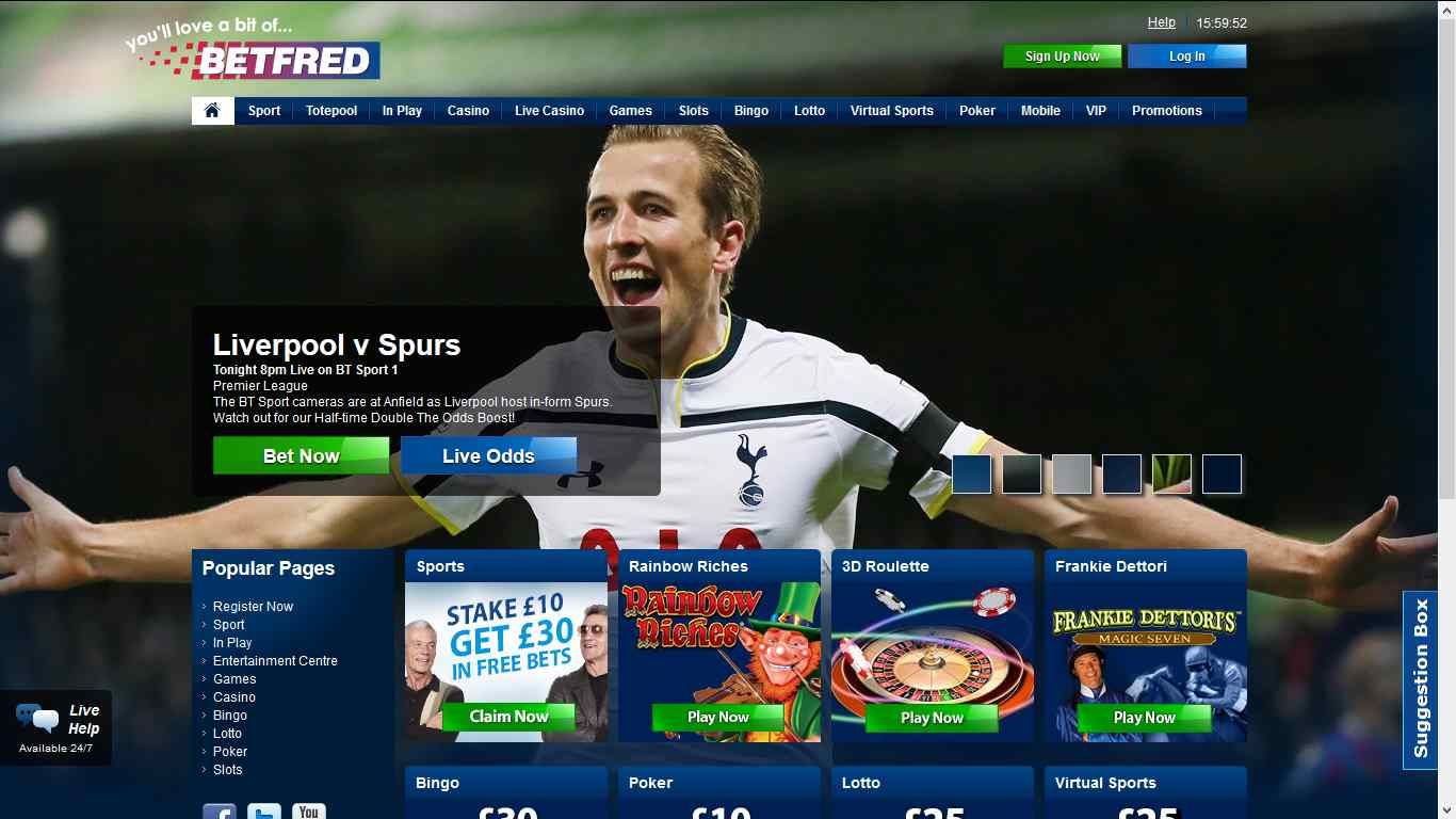 Betfred Informationen - Header