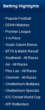 Betfred Informationen - Wettangebot