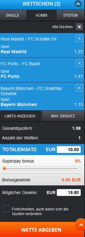 Bigbetworld Informationen - Wettschein