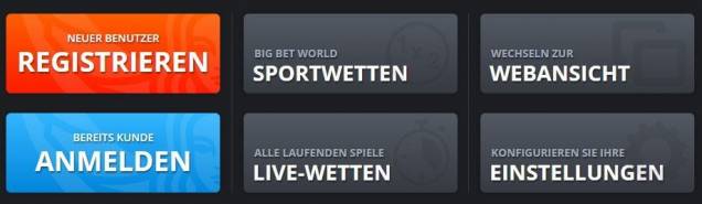 Bigbetworld terminal ansicht