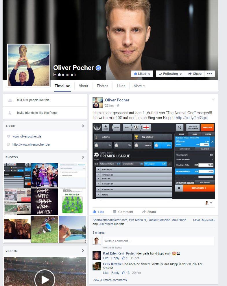 Oliver Pocher Facebook Wikipedia