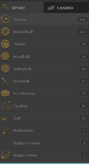 18bet App - Sportarten