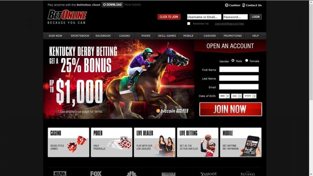 BetOnline Erfahrungen - Header