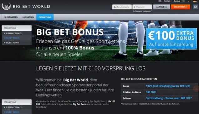 Willkommensbonus-BigBetWorld