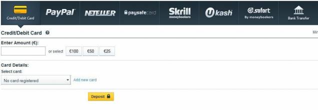 betfair Informationen - Einzahlung