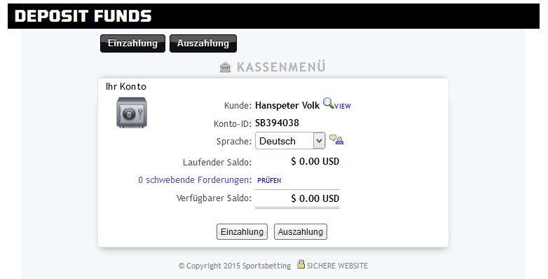 portsBetting Bonus - Einzahlungsbereich