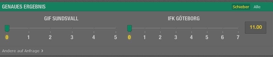 Ergebniswetten - bet365