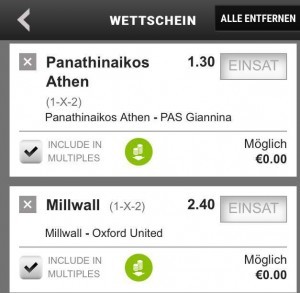 Ladbrokes App - Wettschein