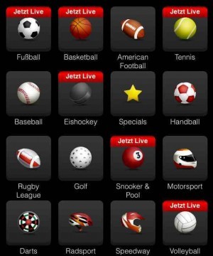 Mobilbet App - Sportarten