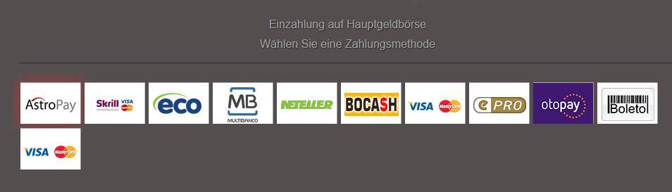 Marsbet - Einzahlung