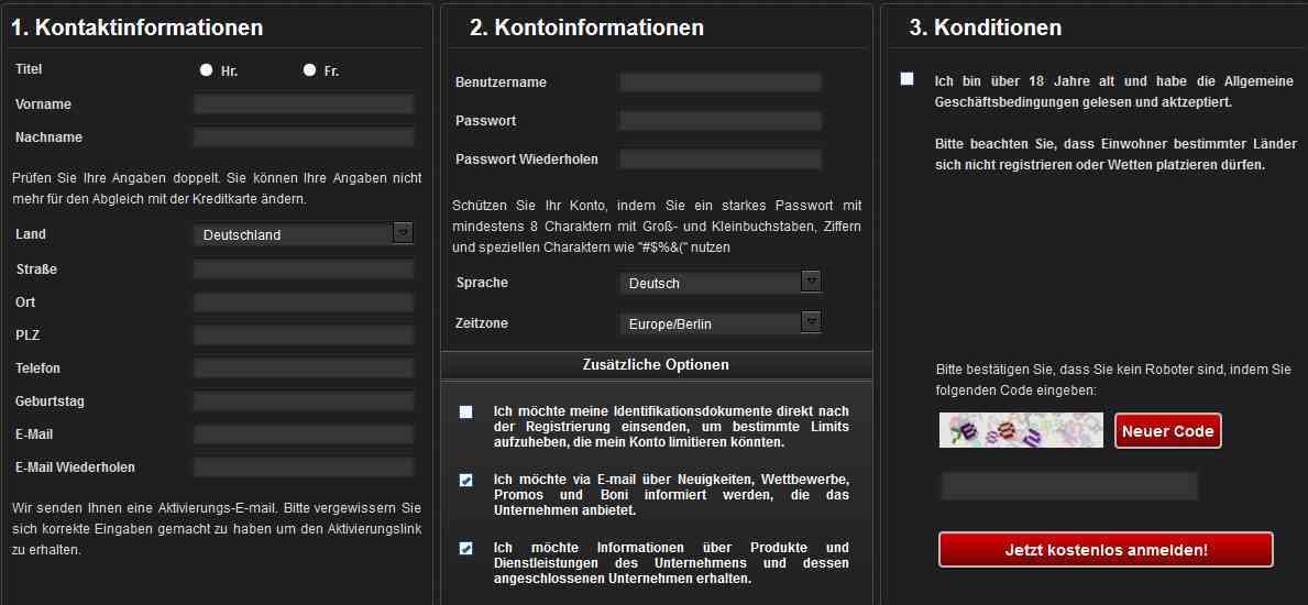Tipbet Bonus - Registrierung
