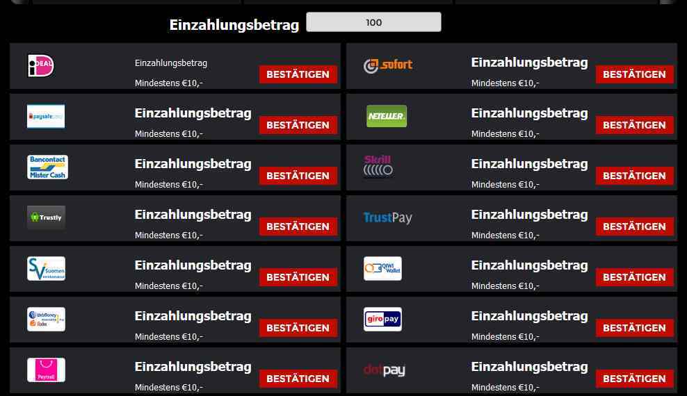 b-Bets Bonus - Einzahlung