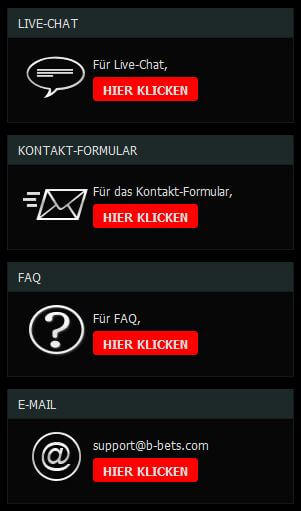 b-Bets Erfahrungen - Support