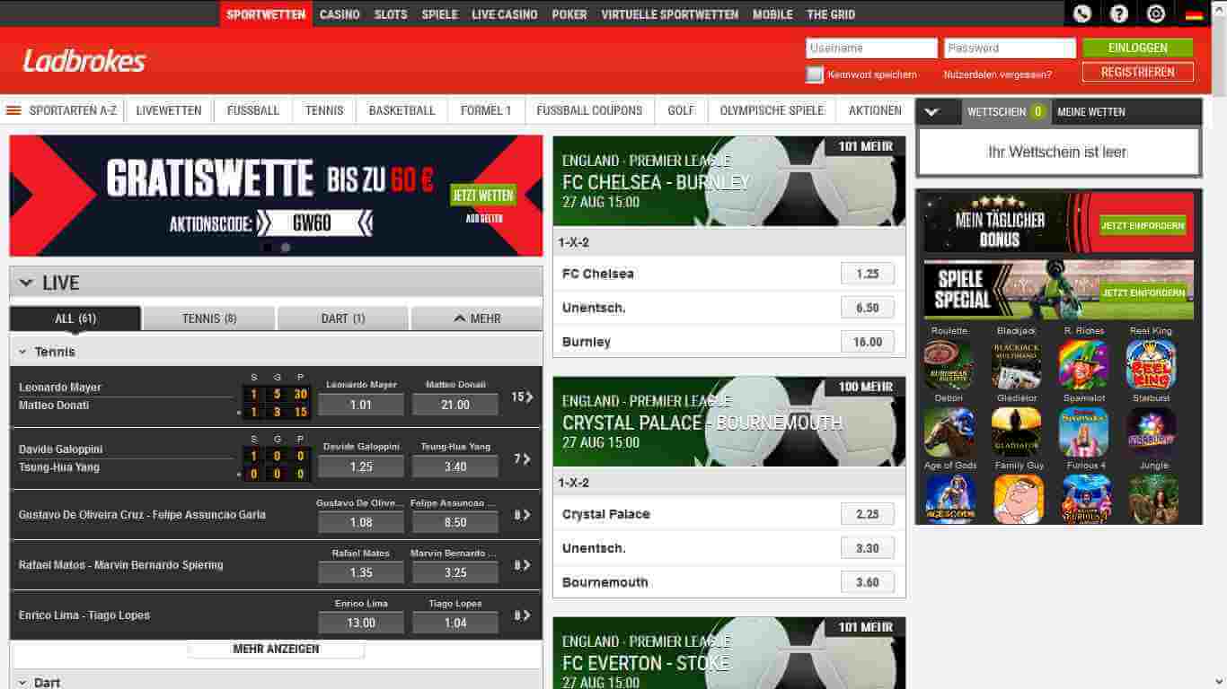 Ladbrokes Erfahrungen -  neue Webseite