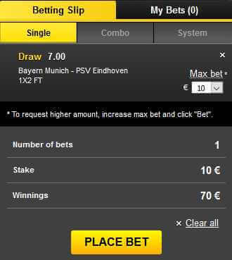 betFirst Test - Wettschein