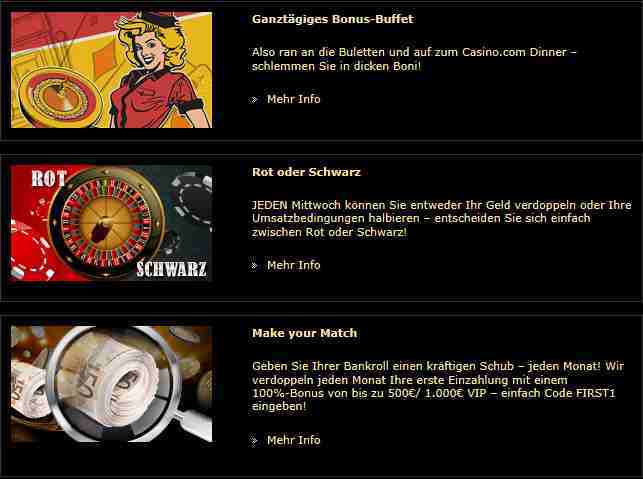 casino.com Test - Zusatzangebote