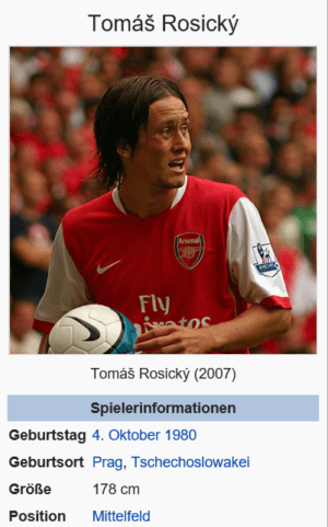 Fußballspielerprofil: Tomáš Rosický – Sieger dreier Nationen