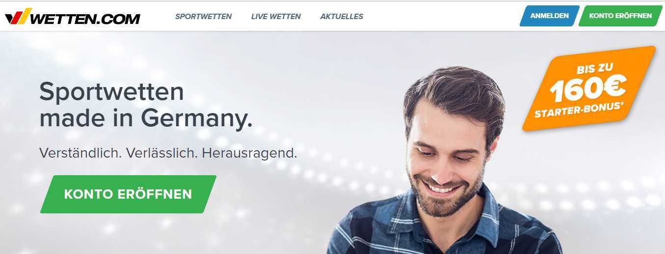 Wetten.com Test - Header