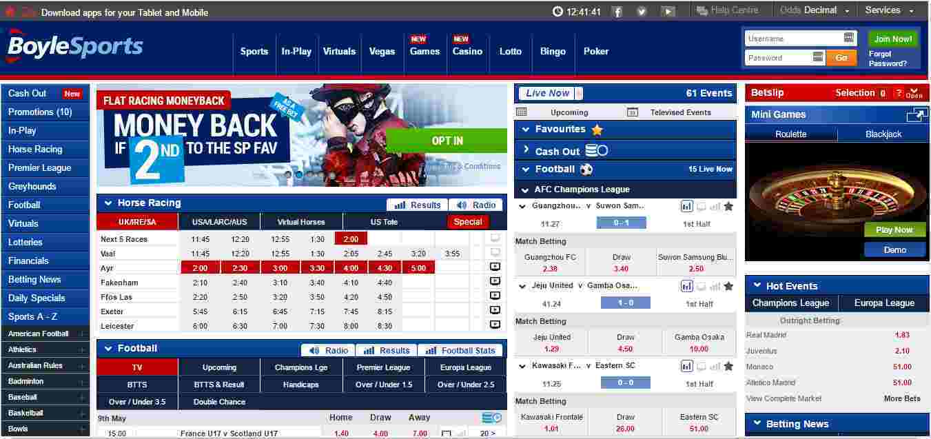 BoyleSports Test - Header