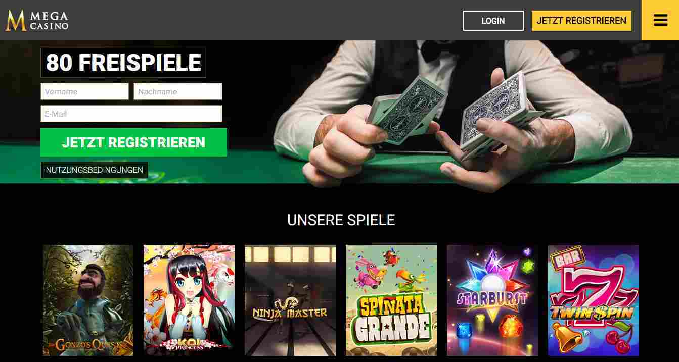 Mega Casino Erfahrungen - Header