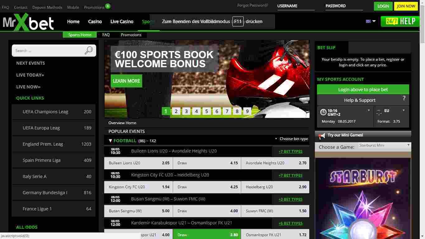 MrXbet Test - Header