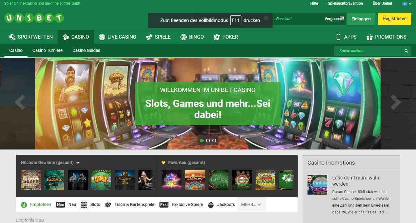 Unibet Casino Erfahrungen - Header
