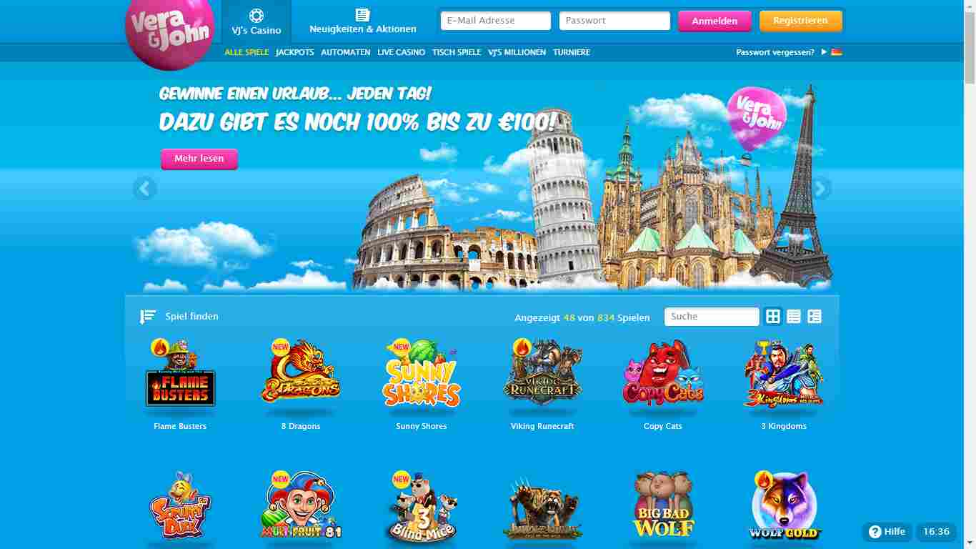 Vera & John Casino Erfahrungen - Header