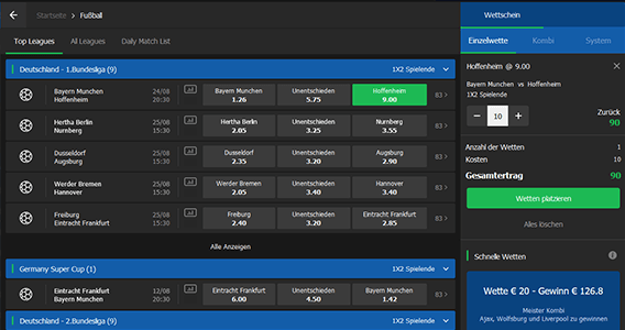 10bet quoten