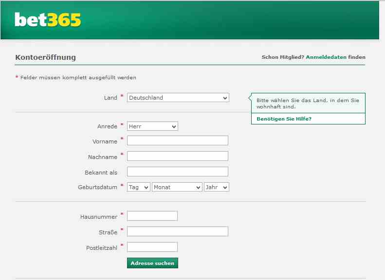 Bet365 informationen zum anmelden 1
